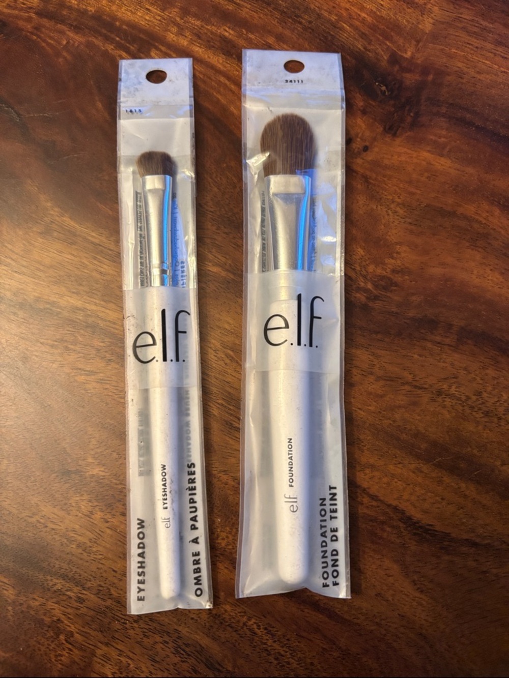 e.l.f. Silver Makeup Brush Set - Eyeshadow & Foundation Brushes